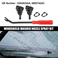 5pc Front Windshield Washer Nozzle Kit for Dodge Ram (2009–2010)