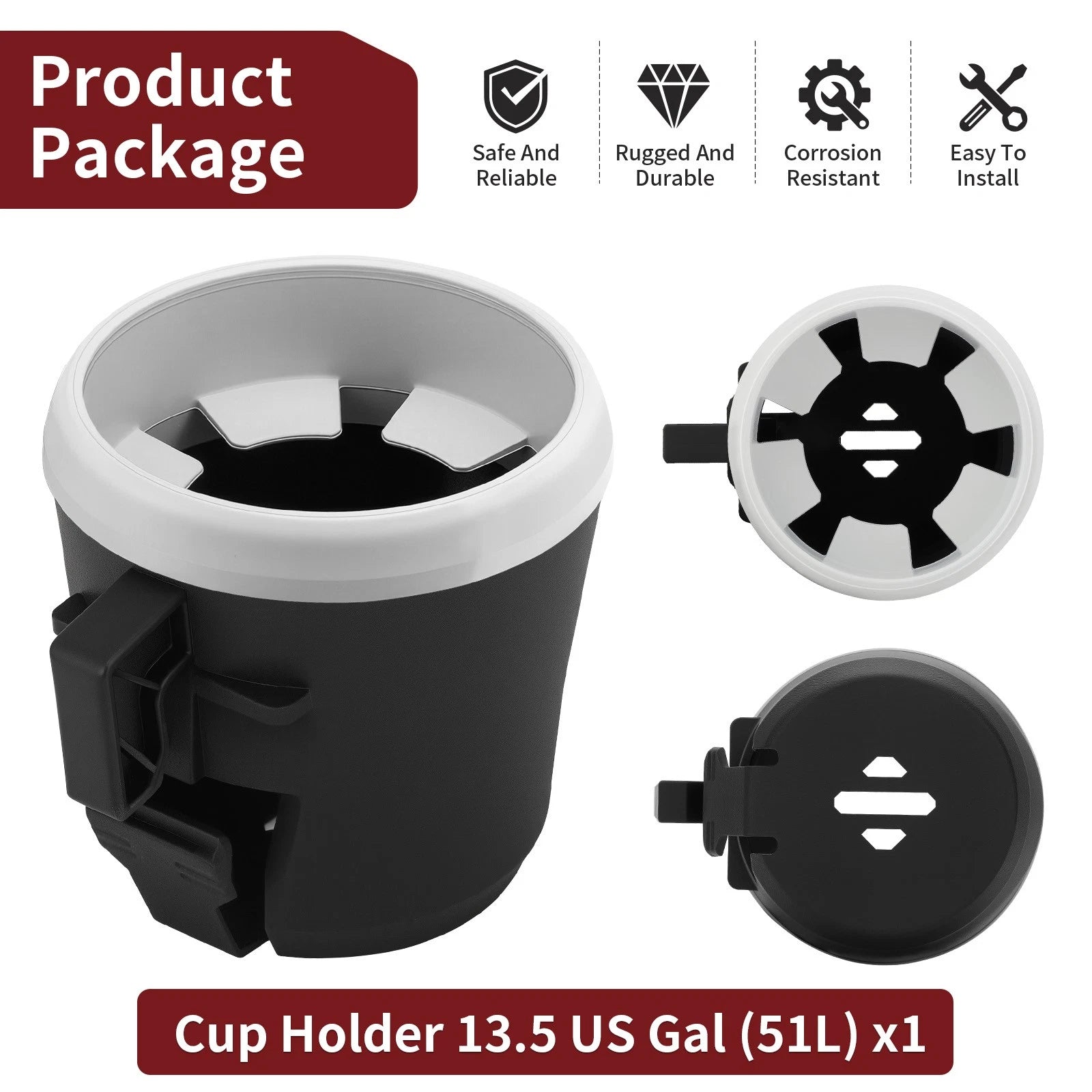 Cup Holder for Sea-Doo Fish Pro (2021–2025) 295100935 295101230 269801449