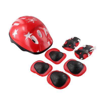 7-in-1 Kids Helmet and Knee Elbow Wrist Pads for Ages 5-16