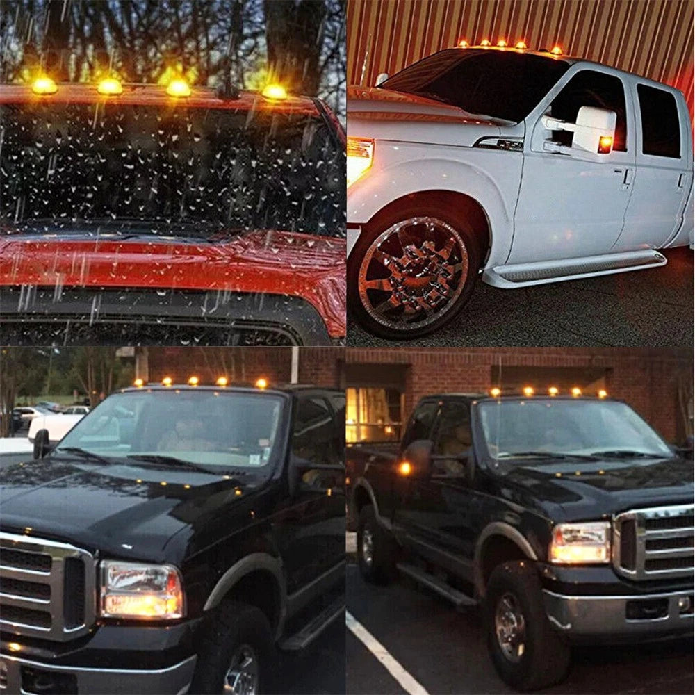 6x Cab Roof Running Clearance Marker Light Kit for Ford Super Duty