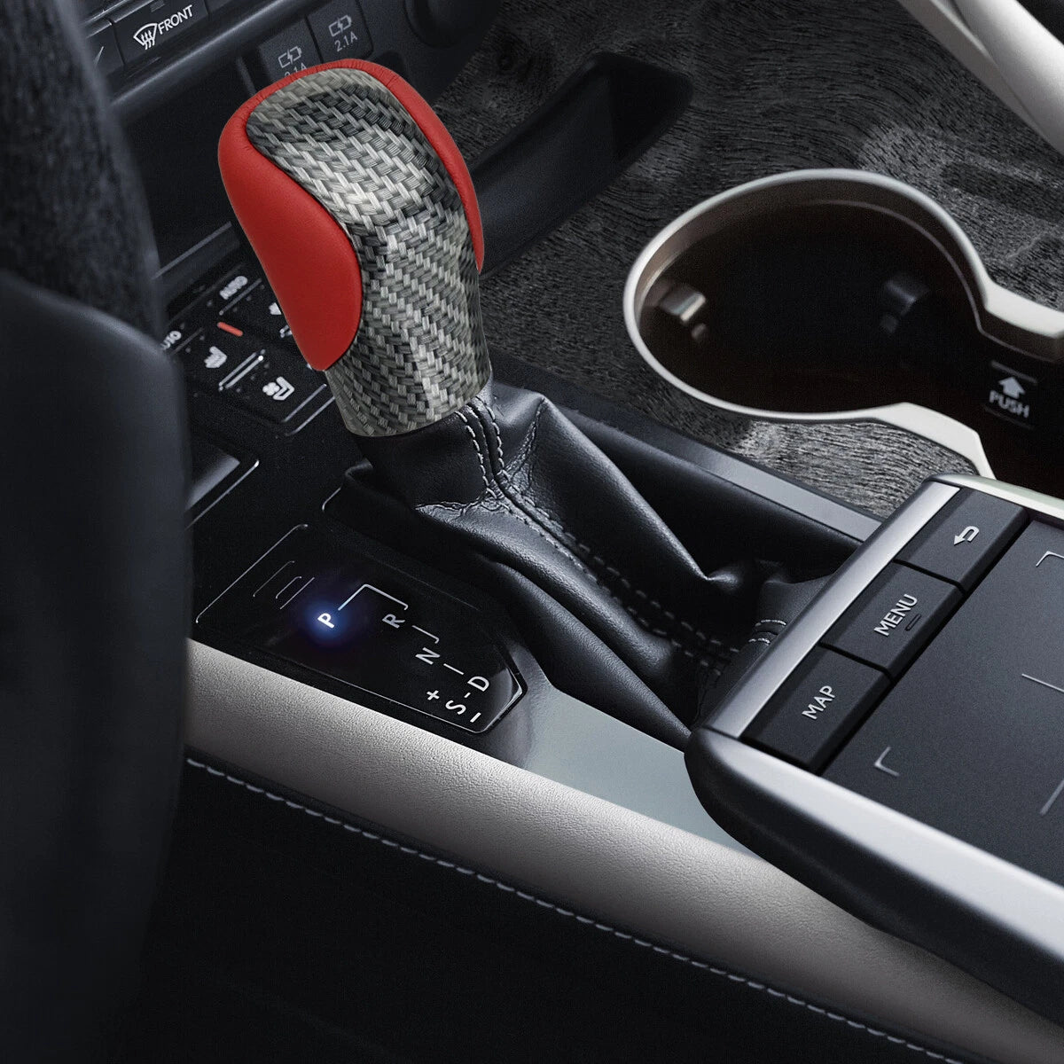 Carbon Look Gear Shift Knob for Lexus ES350 GS350 GX IS300 NX300 RC RX450 (2007–2021)