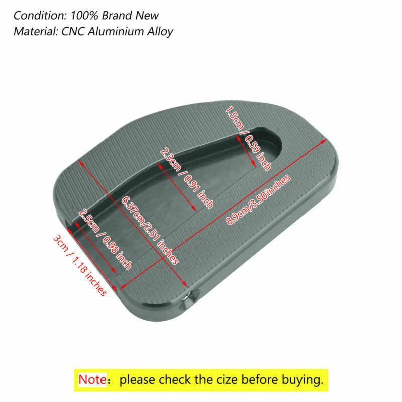 Kickstand Sidestand Extension Plate Pad for Honda GoldWing GL1800 (2010–2017)