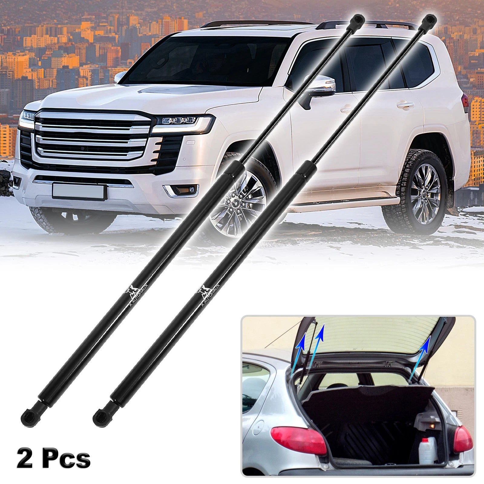 2pcs Rear Trunk Gas Struts Lift Supports for Hyundai Santa (2000–2004)