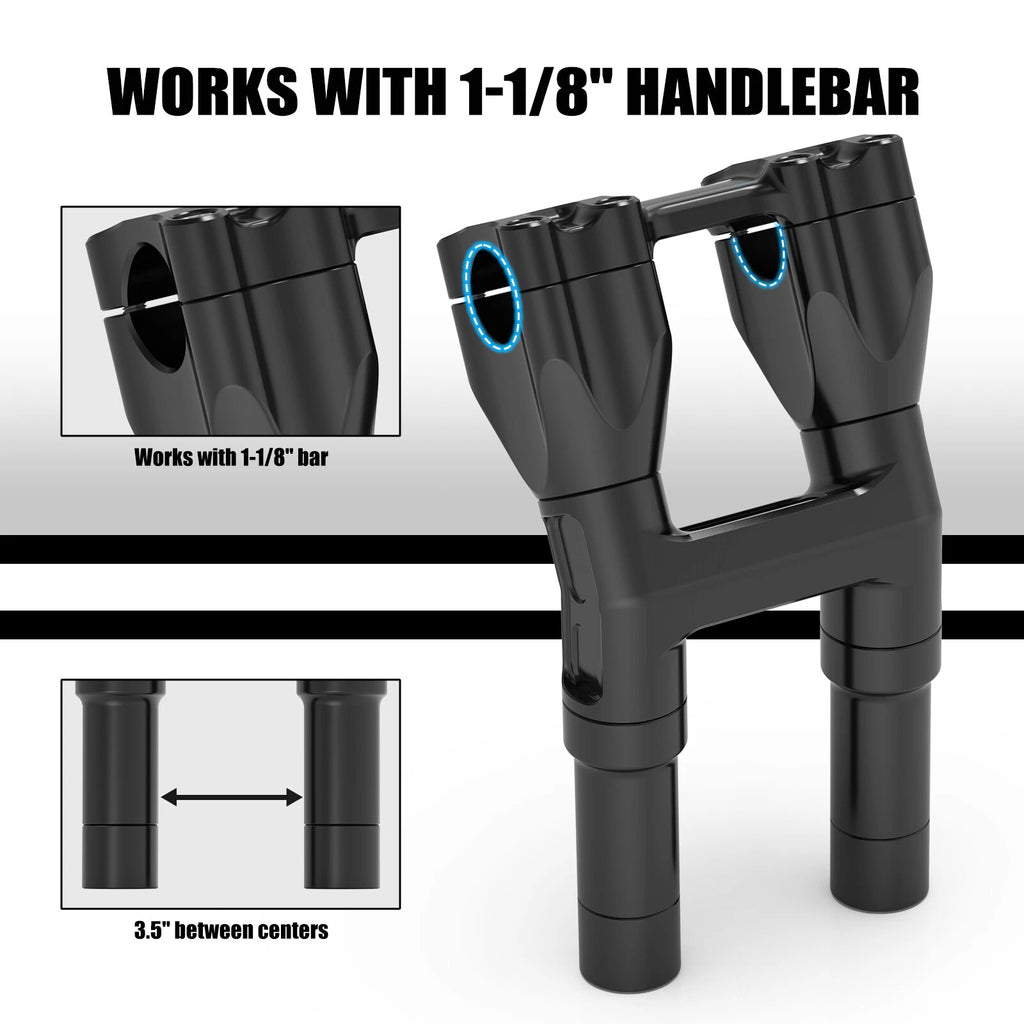1-1/8" Kickback Handlebar Riser for Harley Road King Police (2014–2023)