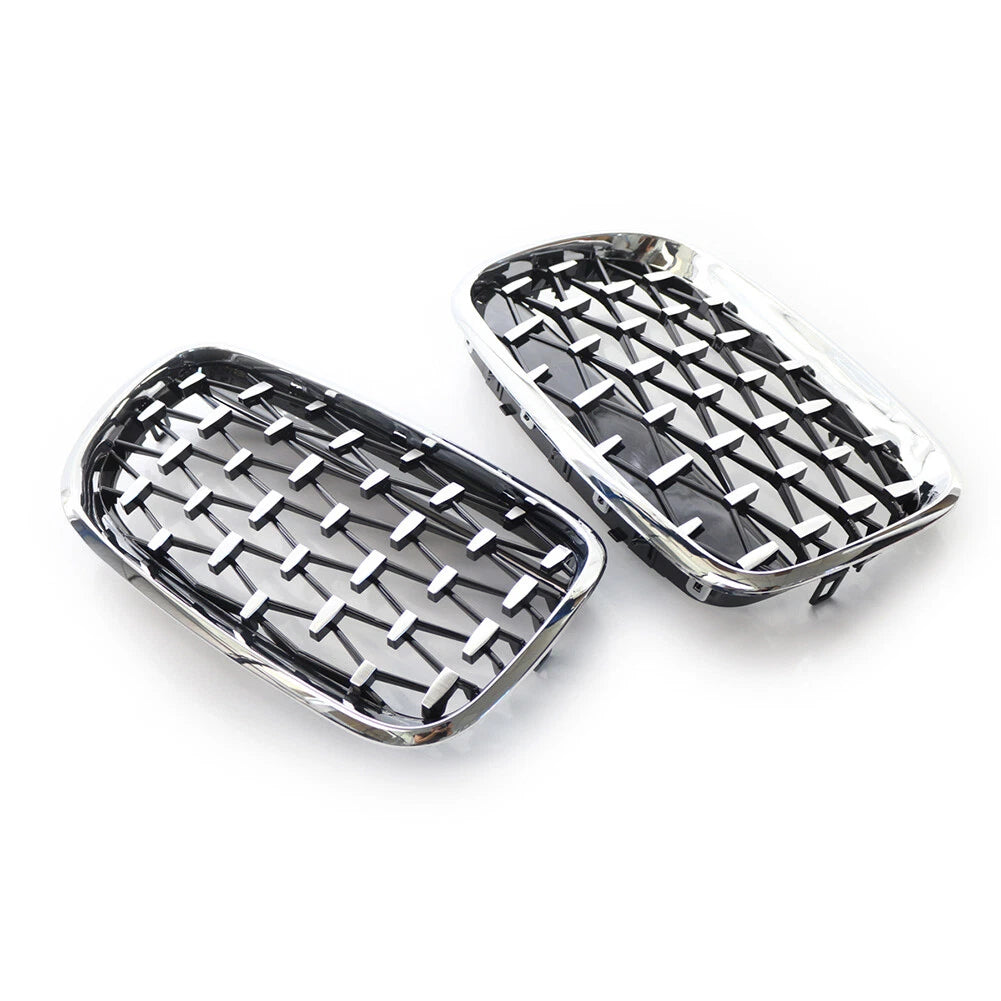 Diamond Style Chrome Front Kidney Grille for BMW X5 E70 X6 E71 (2007–2013)