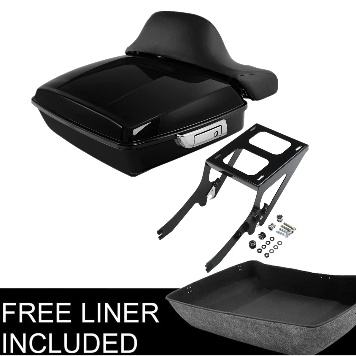 Trunk Pad Mount Rack for Harley Deluxe Heritage Classic (2018–2023) Black