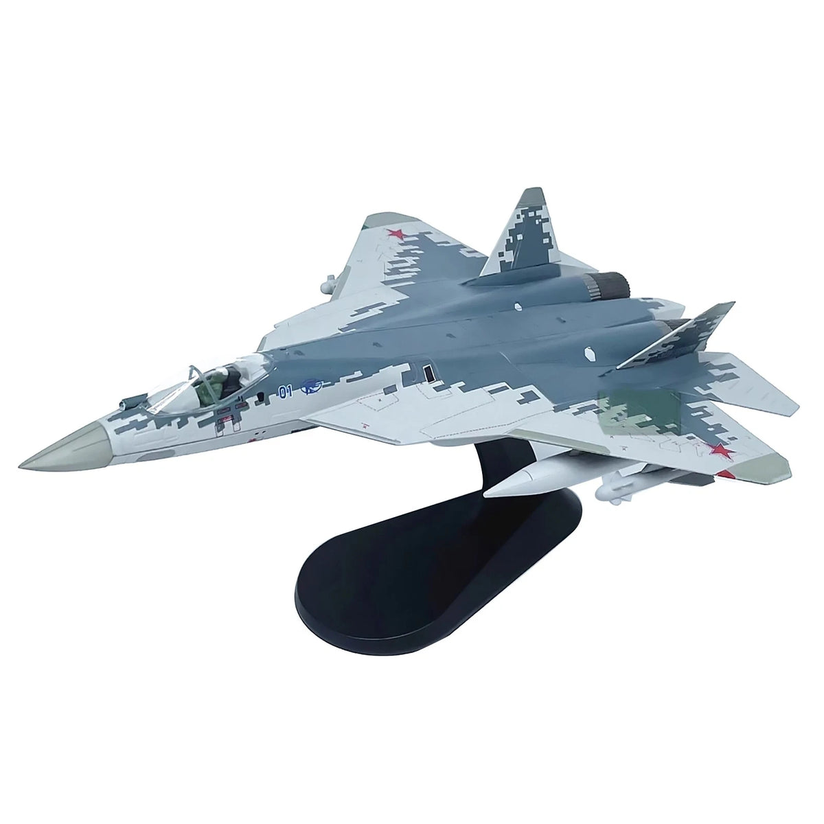 Sukhoi Su-57 Fighter Model Plane Toy with Stand (1/72 Scale)