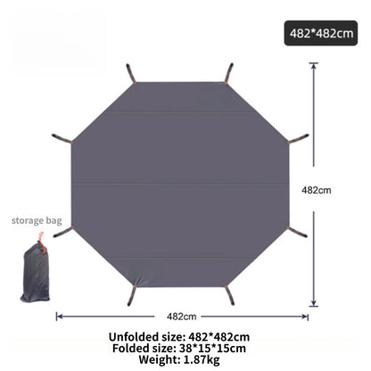 Hexagonal Ground Sheet Tent Footprint Pad Waterproof Lightweight