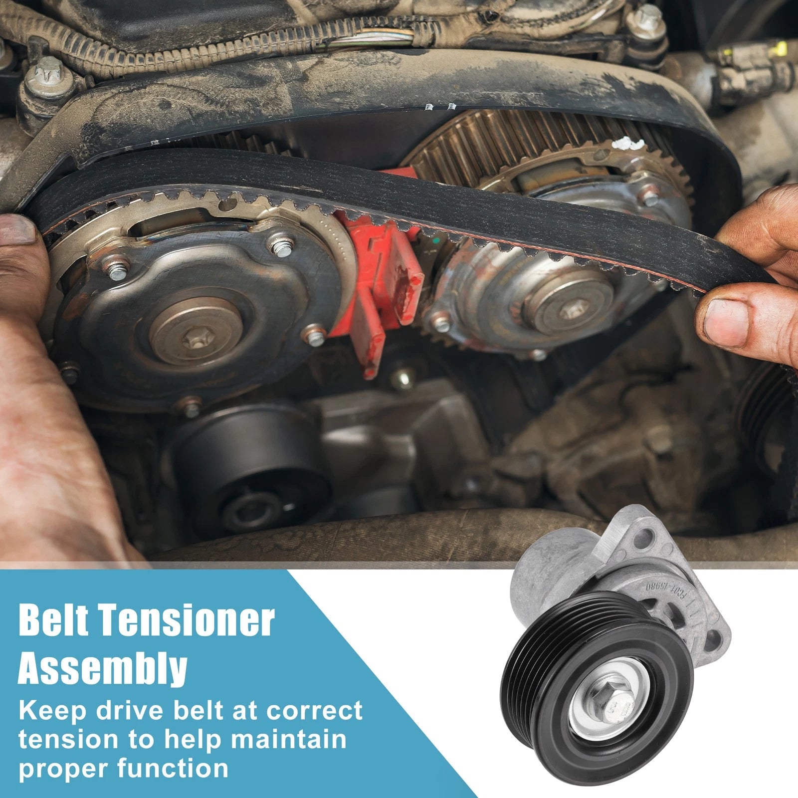 Belt Tensioner Pulley Assembly Replacement for Mazda 3 (2010–2013)