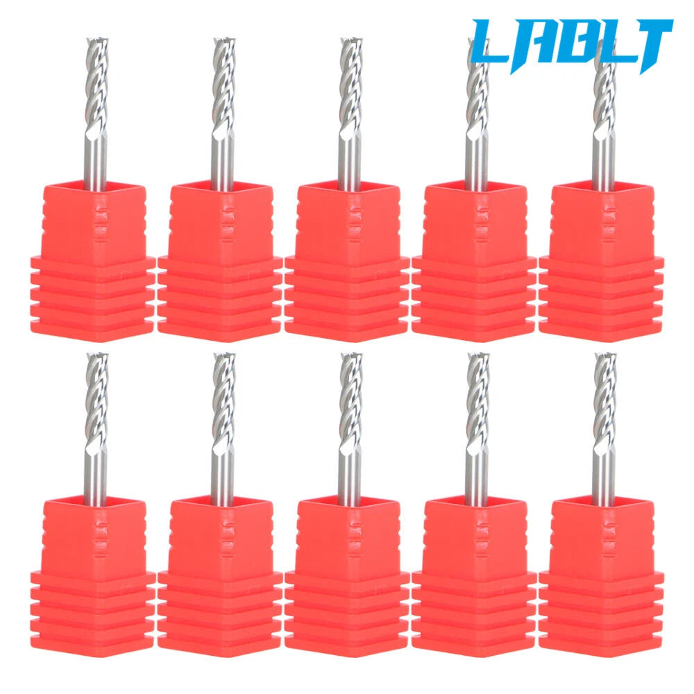 10X 1/8" Carbide Square End Mill for Various Applications (OAL 1-1/2")