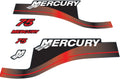 Set of 2 Outboard Engine Decals for Mercury 2 Stroke 75HP (Red)