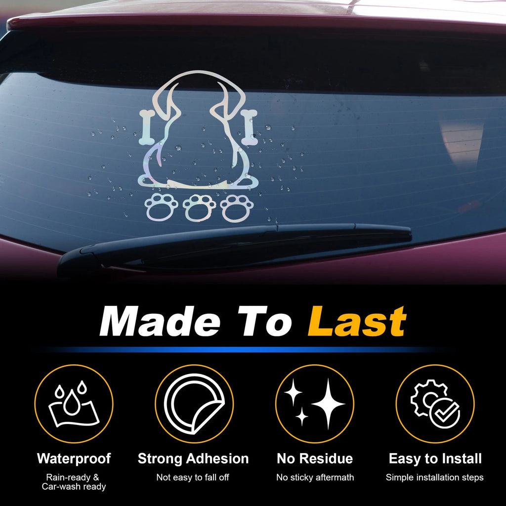 Reflective Bumper Decal for Car (Colorful Laser Square)
