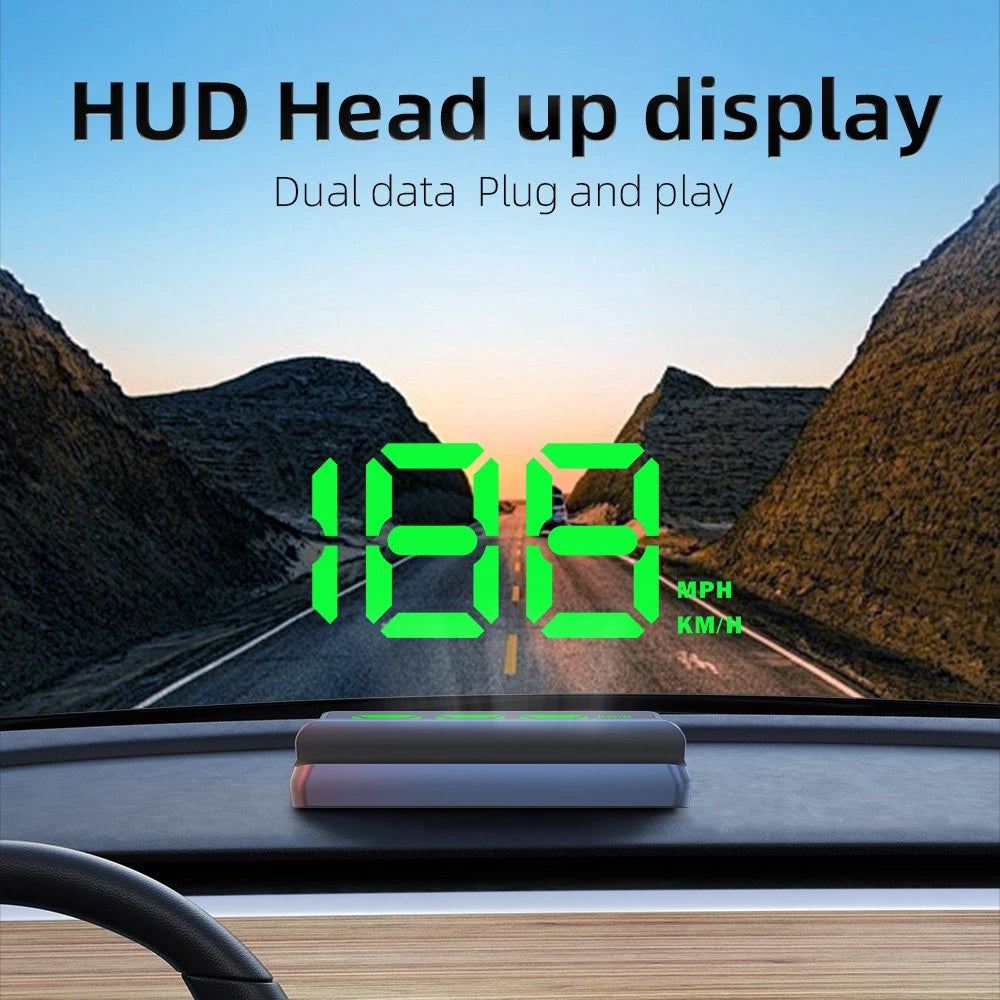 HUD Speedometer Display for Universal Cars (MPH KMH M/MILE)