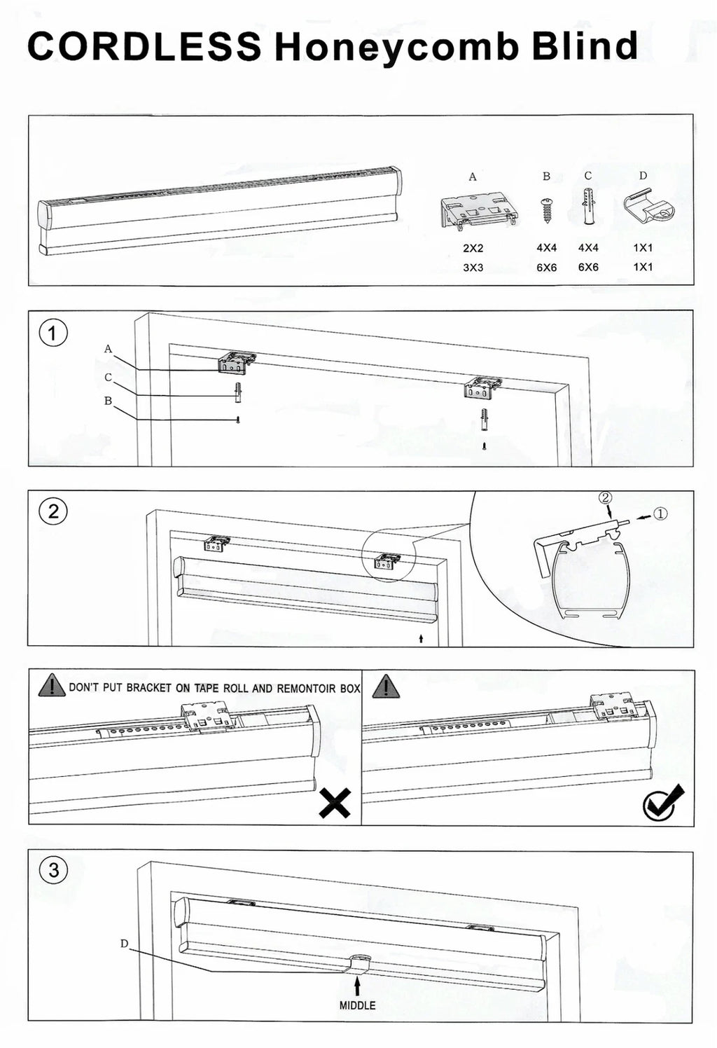 Cellular Shades for Window 64" W x 64" H