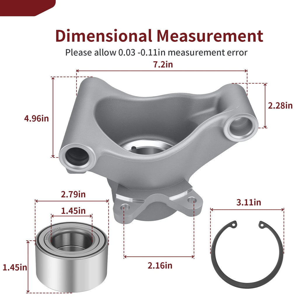 Right Hand Wheel Carrier & Bearing for Polaris RZR 4 800 / RZR S 800 (2010–2014)