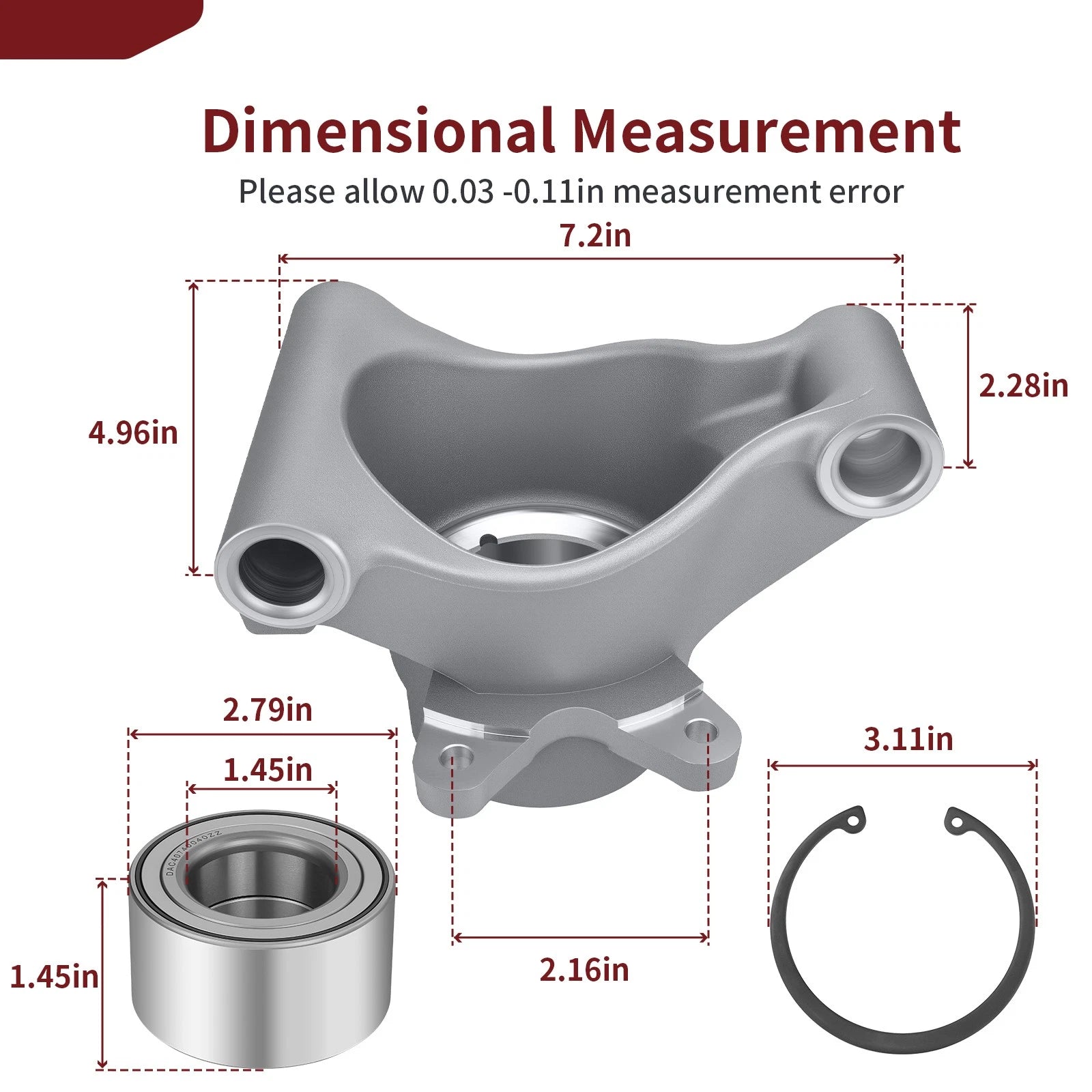 Right Hand Wheel Carrier & Bearing for Polaris RZR 4 800 / RZR S 800 (2010–2014)