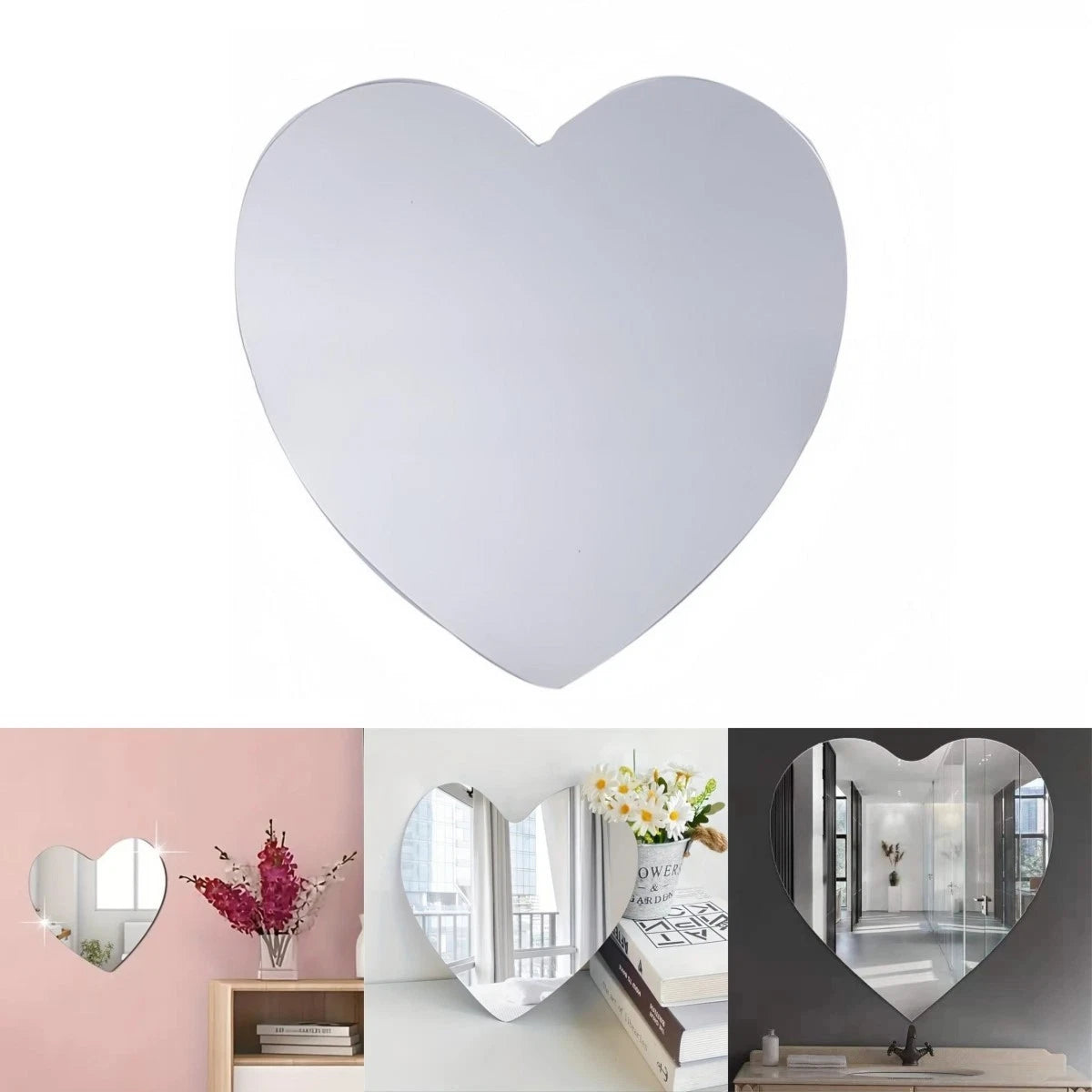 Decorative Heart Mirror for Home Decor (No Part Numbers Available)