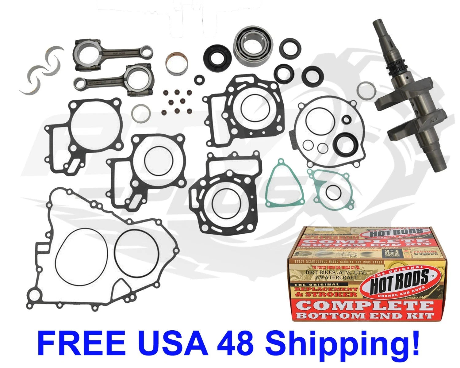 Crankshaft Gaskets Bottom End Rebuild Kit for Kawasaki Brute Force (2005–2011)