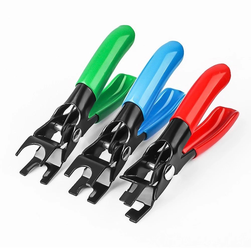 Set of 3 Alloy Forged Fuel Line Disconnect Pliers with Quick Release Feature