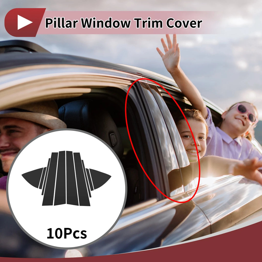 10 Pcs Door Pillar Window Trim Replacement for Toyota Vios (2014–2023)