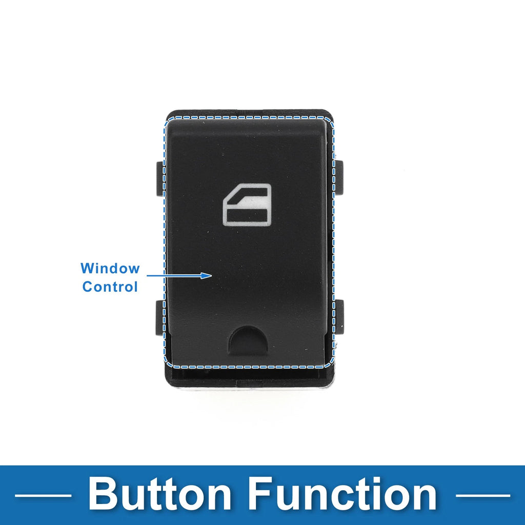 Rear Passenger Side Power Window Switch for Volkswagen Polo Fox (2005–2018)