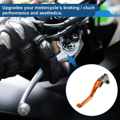 6-Speed Adjustable Brake Clutch Levers for Kawasaki Z400 (2019–2023) Orange