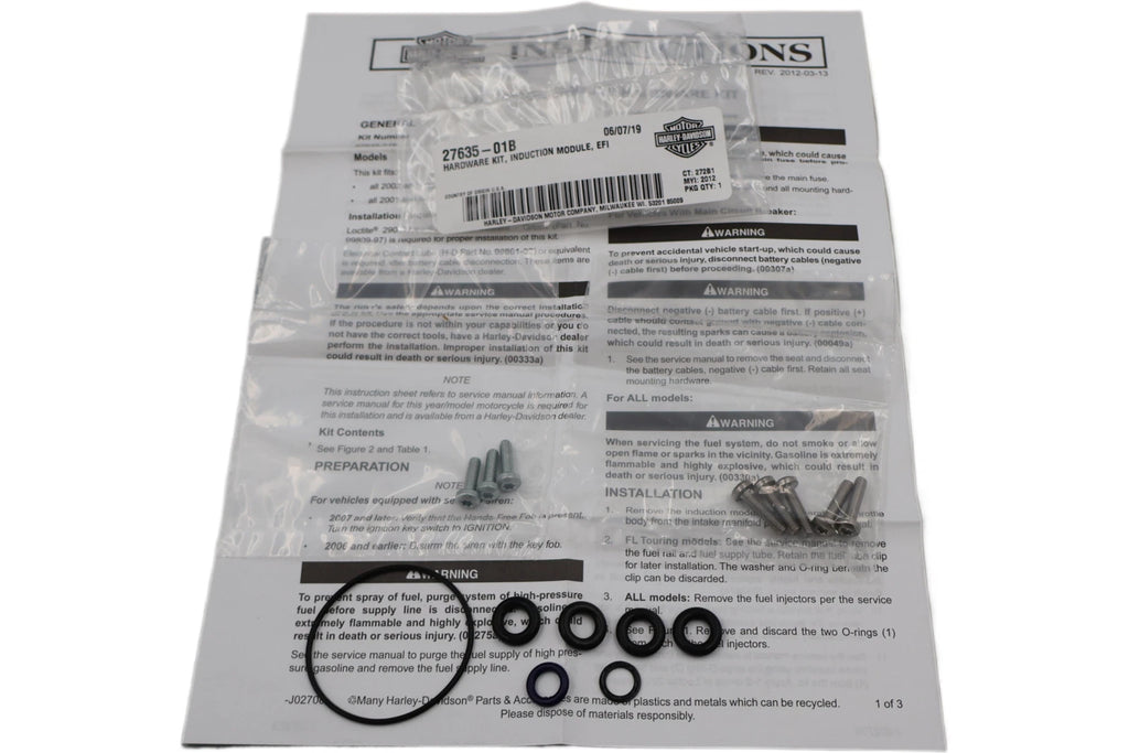 Induction Module Hardware Kit for Harley-Davidson (2001–2005) 27635-01B