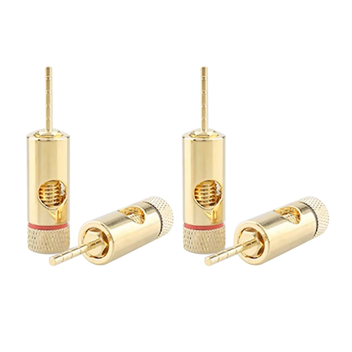 2X Banana Plug Connector Adapter for Speaker Audio Cable (HiFi)