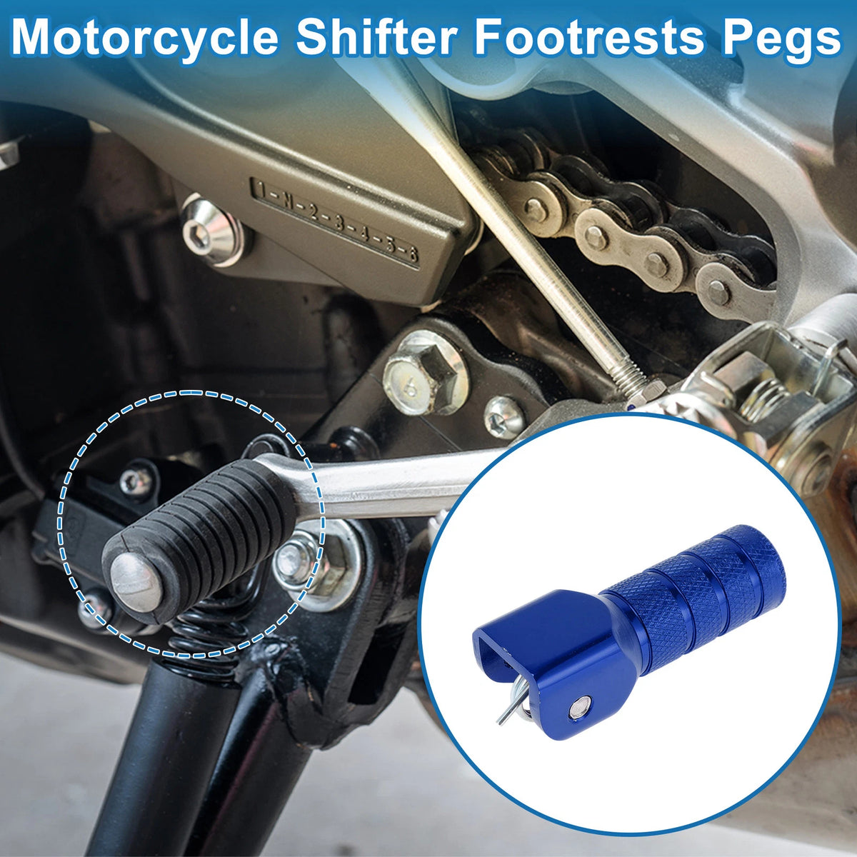 Cylinder Square Shifter Footrests Pegs for Suzuki RMZ
