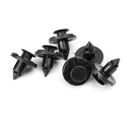 100x 8mm Black Hole Plastic Rivets Fastener Clips for Nissan (All Years)