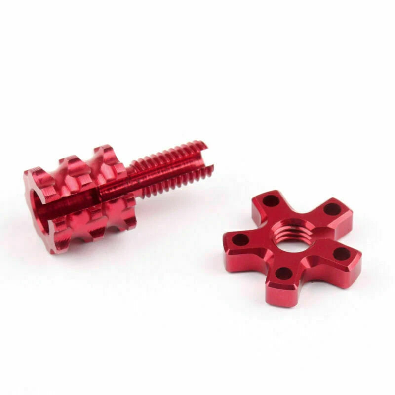 Set of 2 Anodized Billet Aluminum Clutch Cable Adjusters for Universal (8mm)