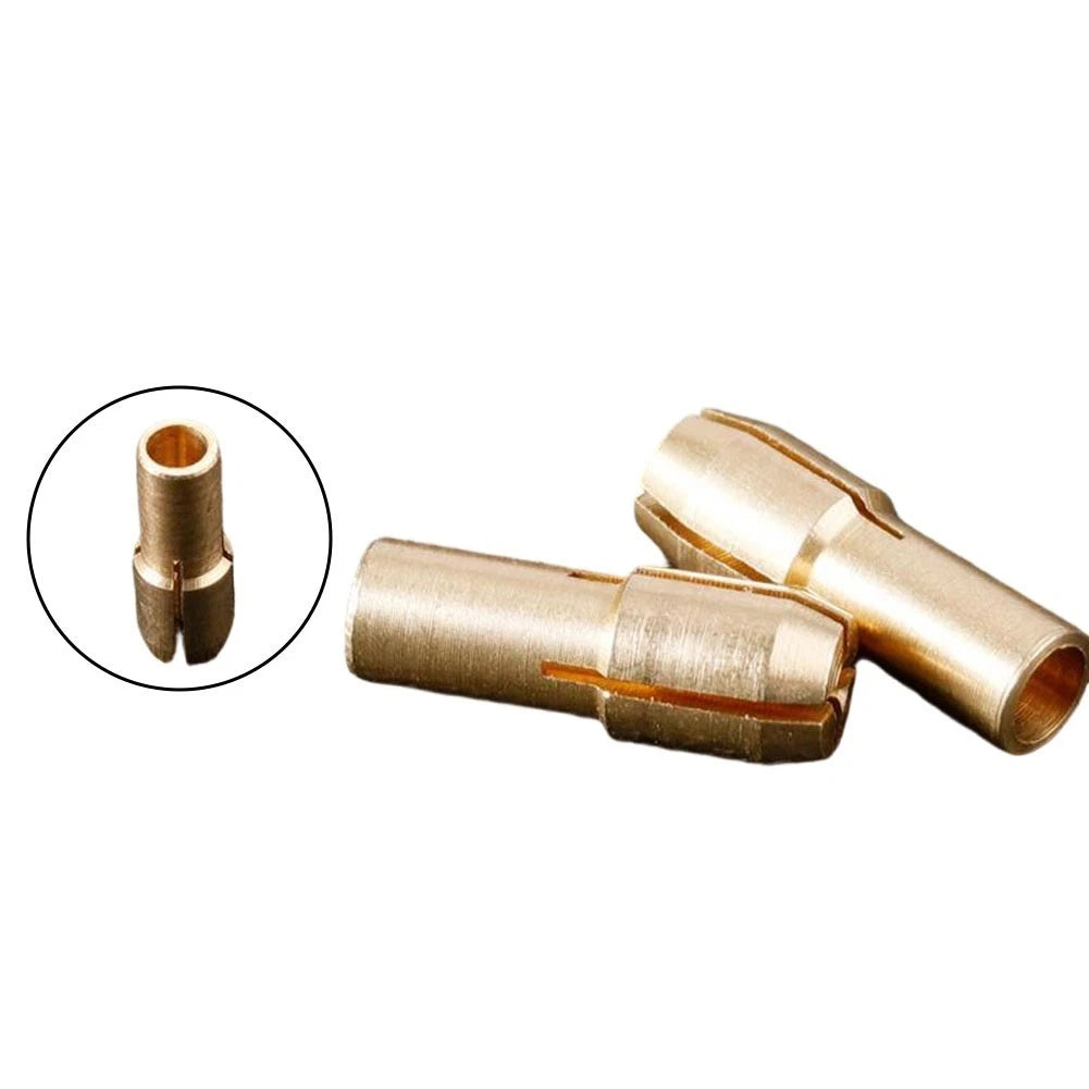 10pcs Brass Drill Chuck Adapter for Mini Rotary Tools (0.5-3.2mm)