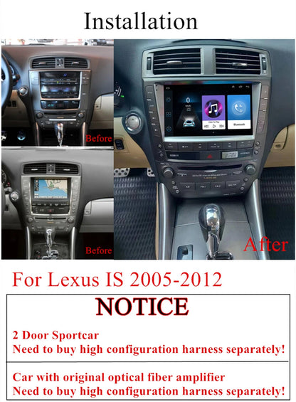 9" Android Stereo Radio for Lexus IS250 IS300 IS350 (2005–2012) 2+32GB