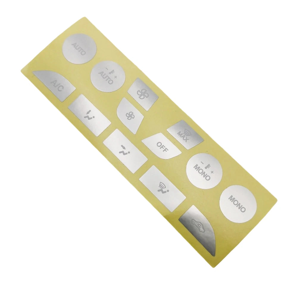 Vinyl Button Repair Sticker for Ford Focus (1999–2005) Silver Finish