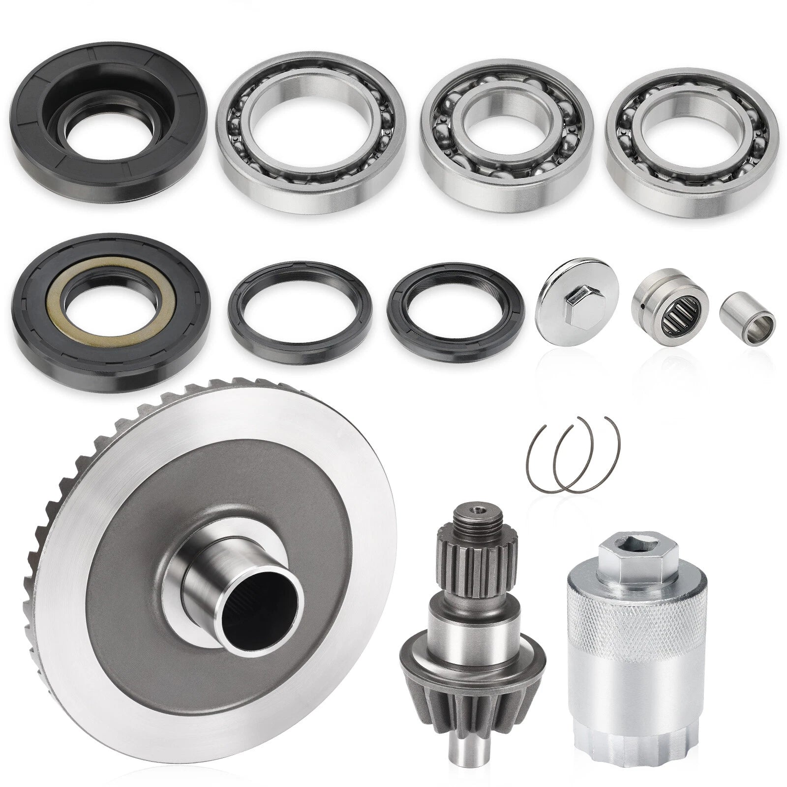 Final Drive Pinion Ring Gear Bearings & Nut Tool for Honda Rancher TRX350 TRX400 (2000–2006)