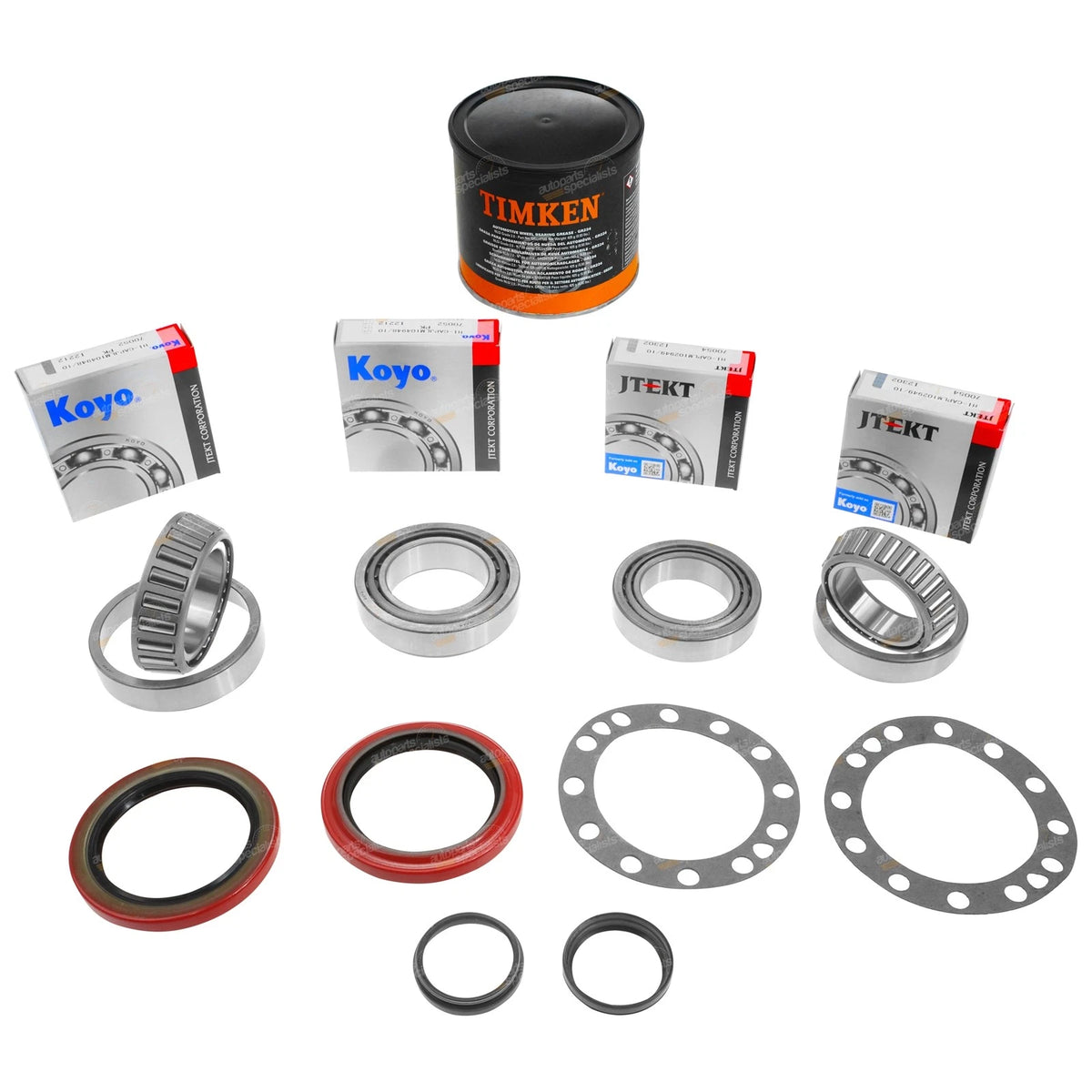 2X KOYO Rear Wheel Bearing Kits + Grease for Landcruiser 79–07