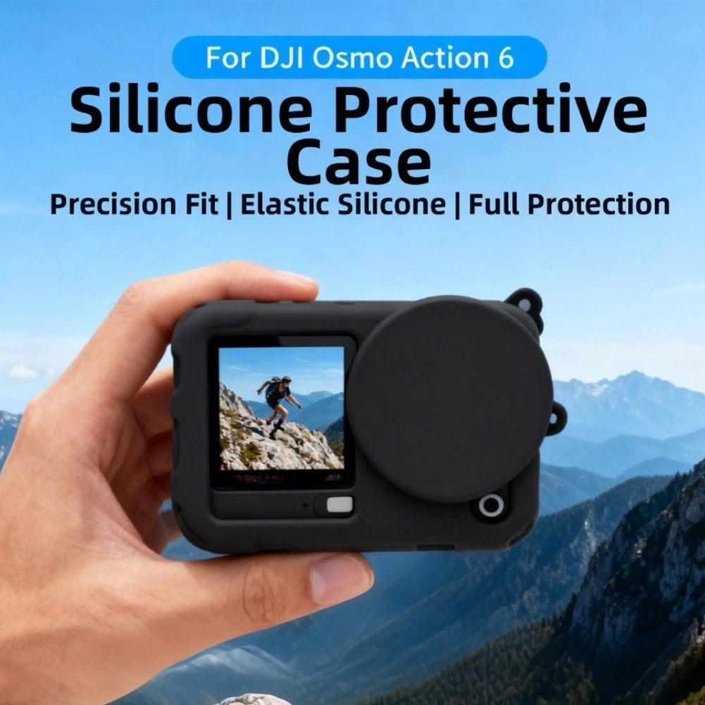 Silicone Case for DJI Action 6 (2023) - Shockproof, Lightweight, Black