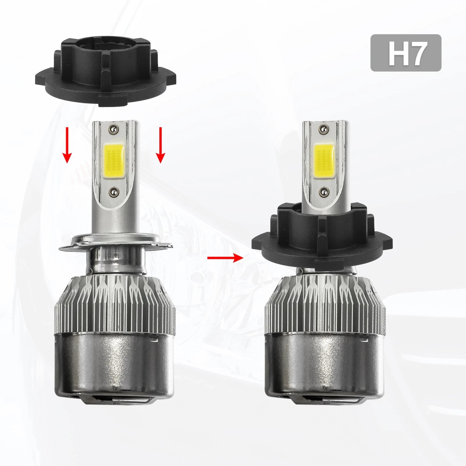 Car LED Headlight Adapter Bases Replacement for Volkswagen Polo (2010–2018)