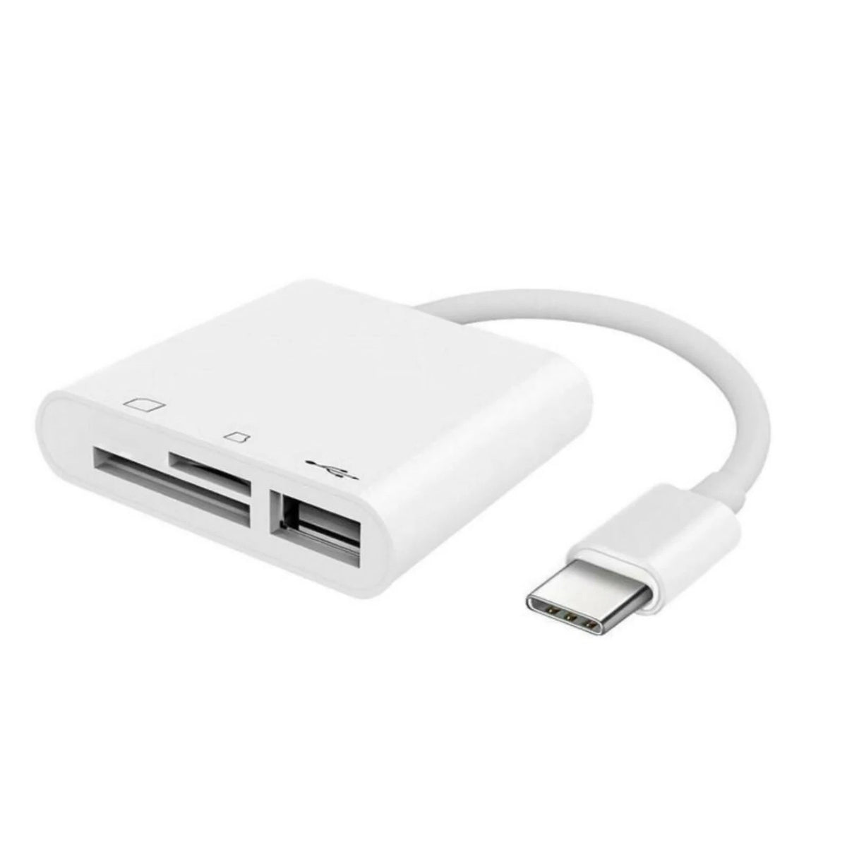 3-Port USB Type C Card Reader Adapter for MacBook Pro (2016–2023)