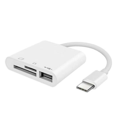 3-Port USB Type C Card Reader Adapter for MacBook Pro (2016–2023)