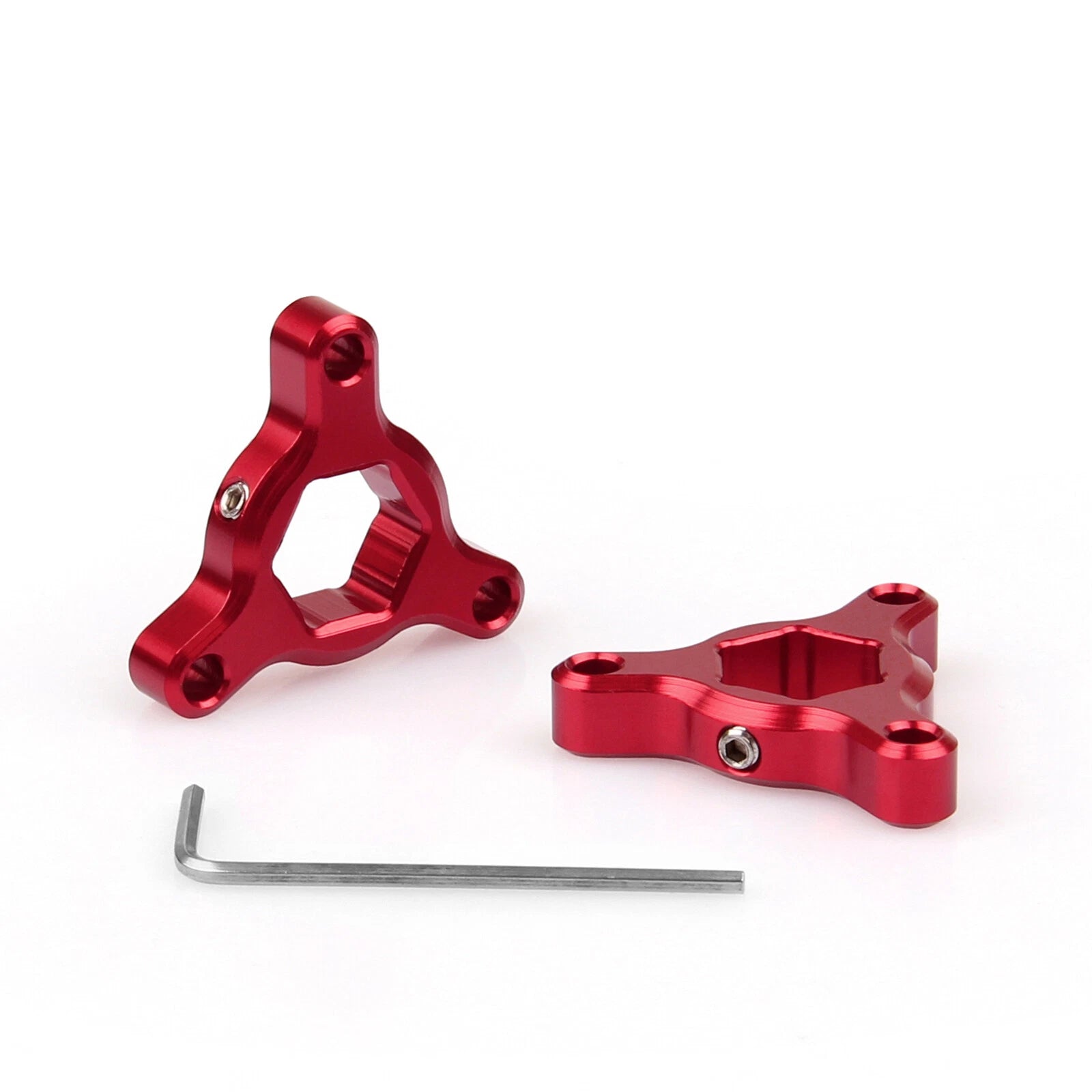 Fork Preload Adjusters Set of 2 for Kawasaki Z750, Yamaha R1, Suzuki GSXR 1000 14mm Red T9