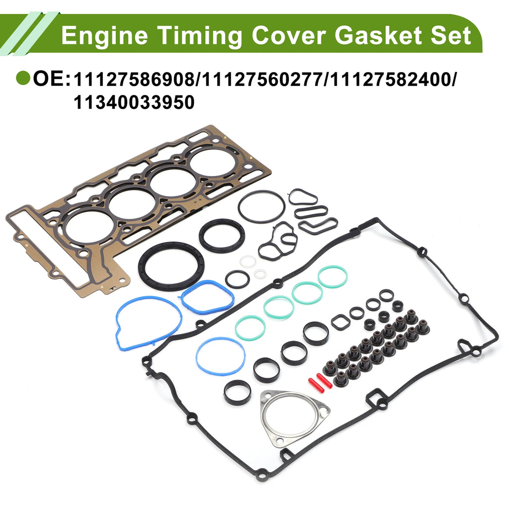 Engine Timing Cover Gasket Set for Mini Cooper 1.6L (2007–2015)