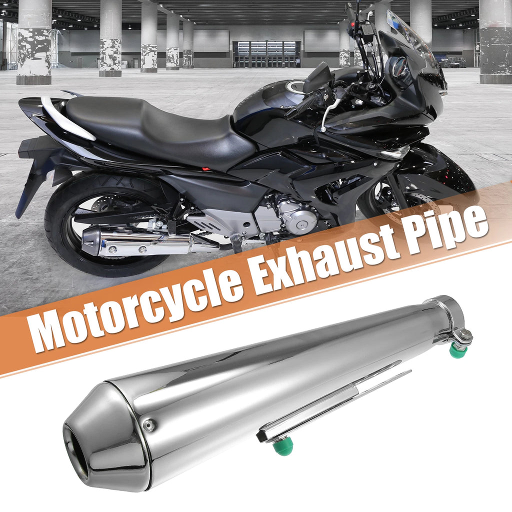 Exhaust Muffler Pipe for Motorcycle (1.42'' Inlet, Chrome)