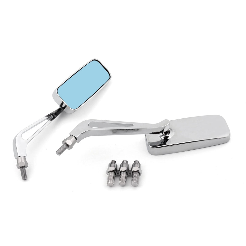 Set of 2 Universal 8mm 10mm Motorcycle Rearview Side Mirrors for Honda Kawasaki