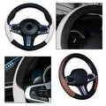 Leather Steering Wheel Cover for Universal Fit (38cm)