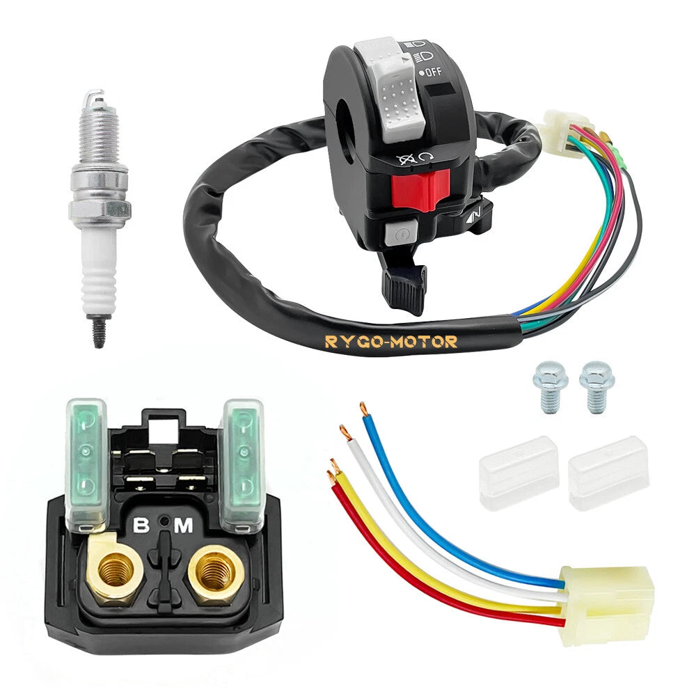 Start Stop Switch & Starter Relay Plug Spark Kit for Yamaha Kodiak 400 (2000–2001)