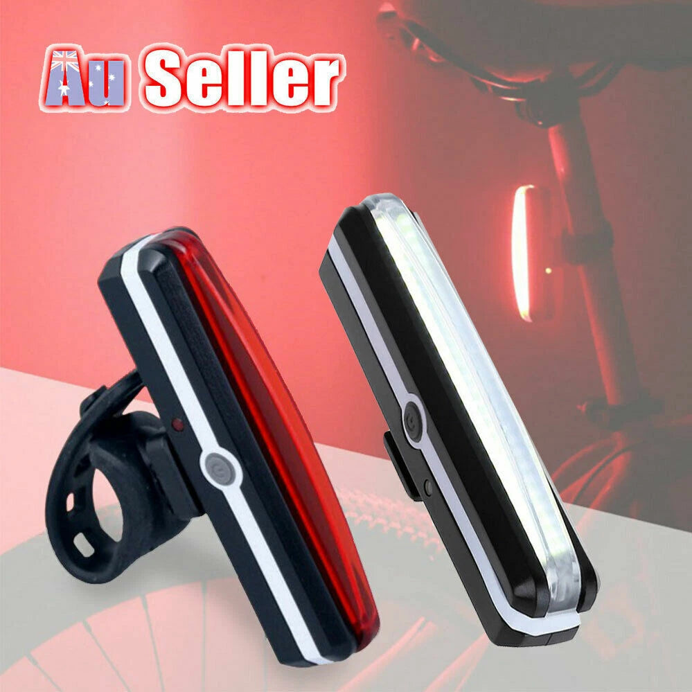 LED Tail Light for Bicycle (Rechargeable, 6 Modes)