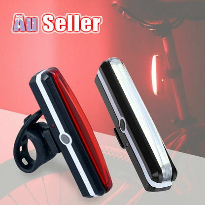 LED Tail Light for Bicycle (Rechargeable, 6 Modes)