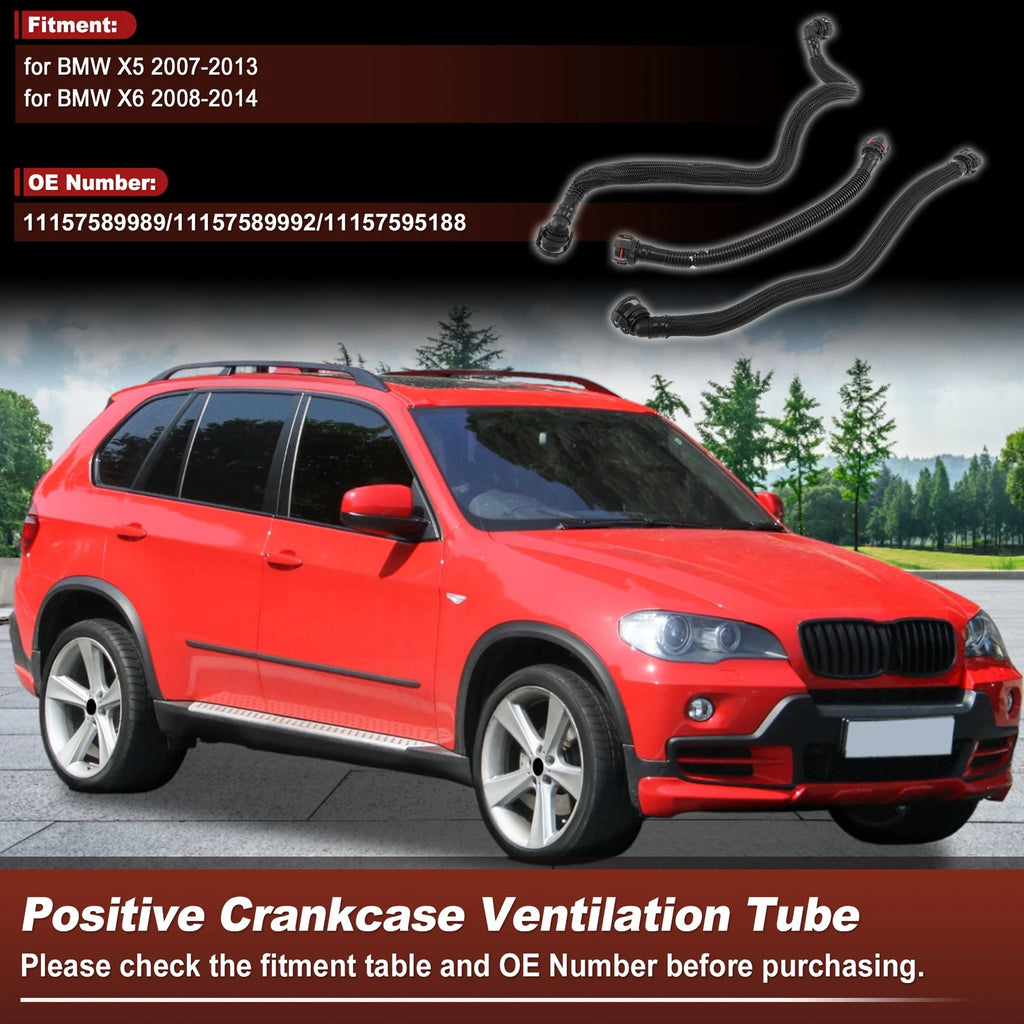Crankcase Breather Vent Pipe Hose Replacement for BMW X5 (2007–2013) 1 Set