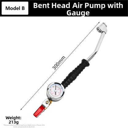 Heavy Duty Tire Inflator Gauge for Handheld Use (0-230 PSI)